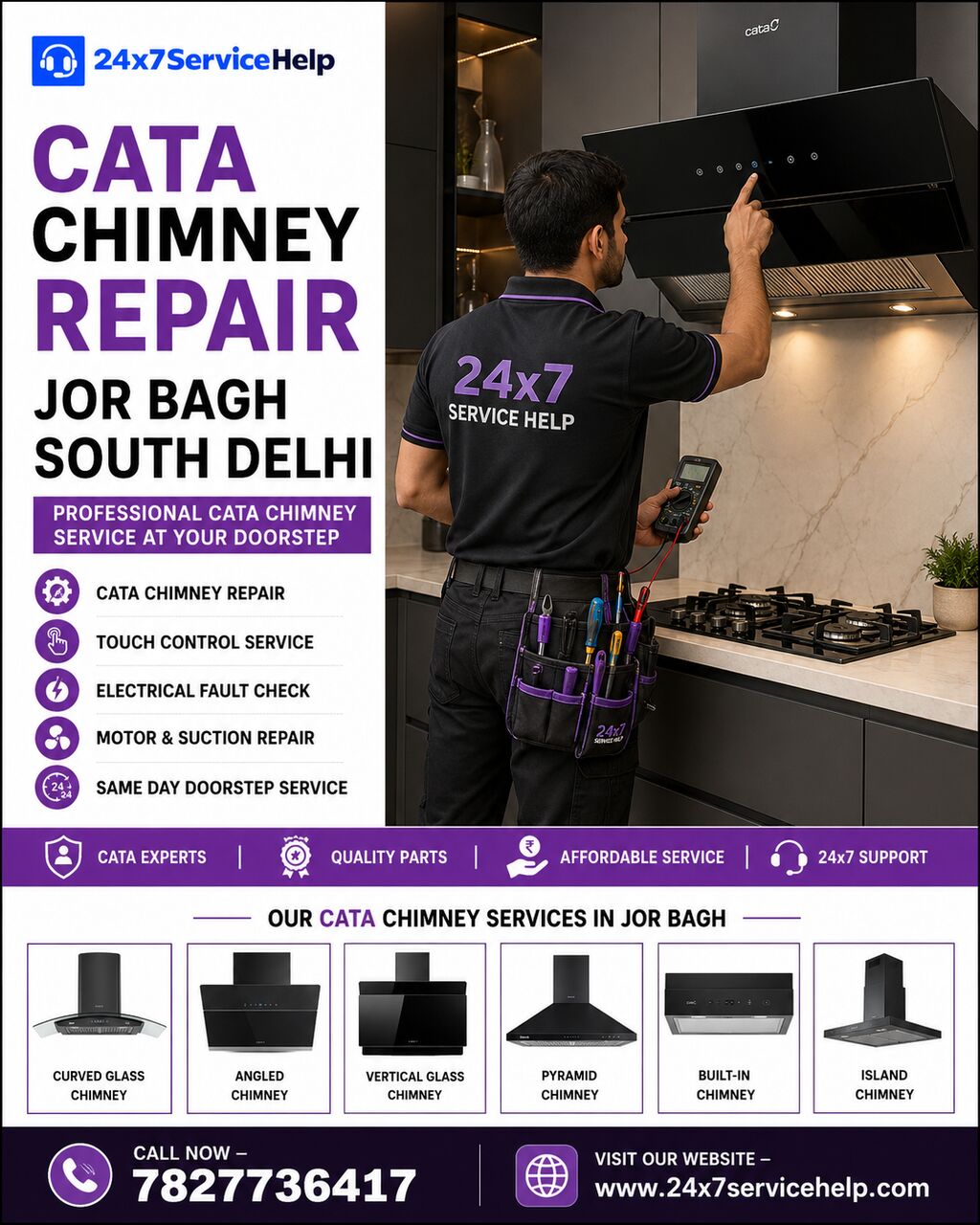 New Delhi, Appliance Repair, Cata Chimney Repair Service In Jor Bagh South Delhi