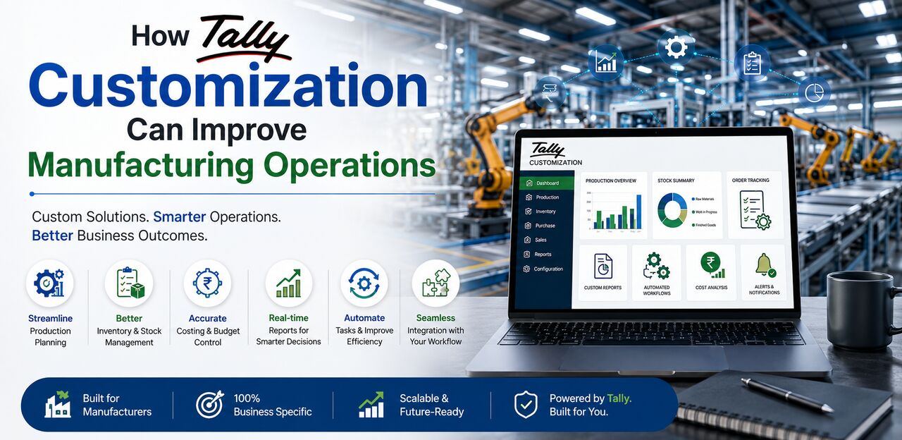 Noida, Computer, How Tally Customization Can Improve Manufacturing Operations