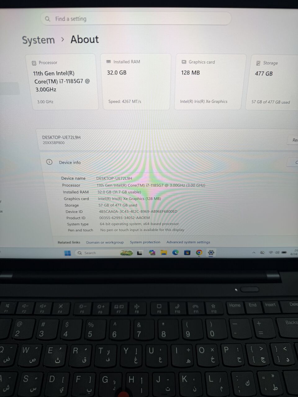Riyadh, Computers, SAR 3200,  Lenovo Thinkpad X1 Carbon Gen 9 Core I7 11th Gen 32GB/512 Like New