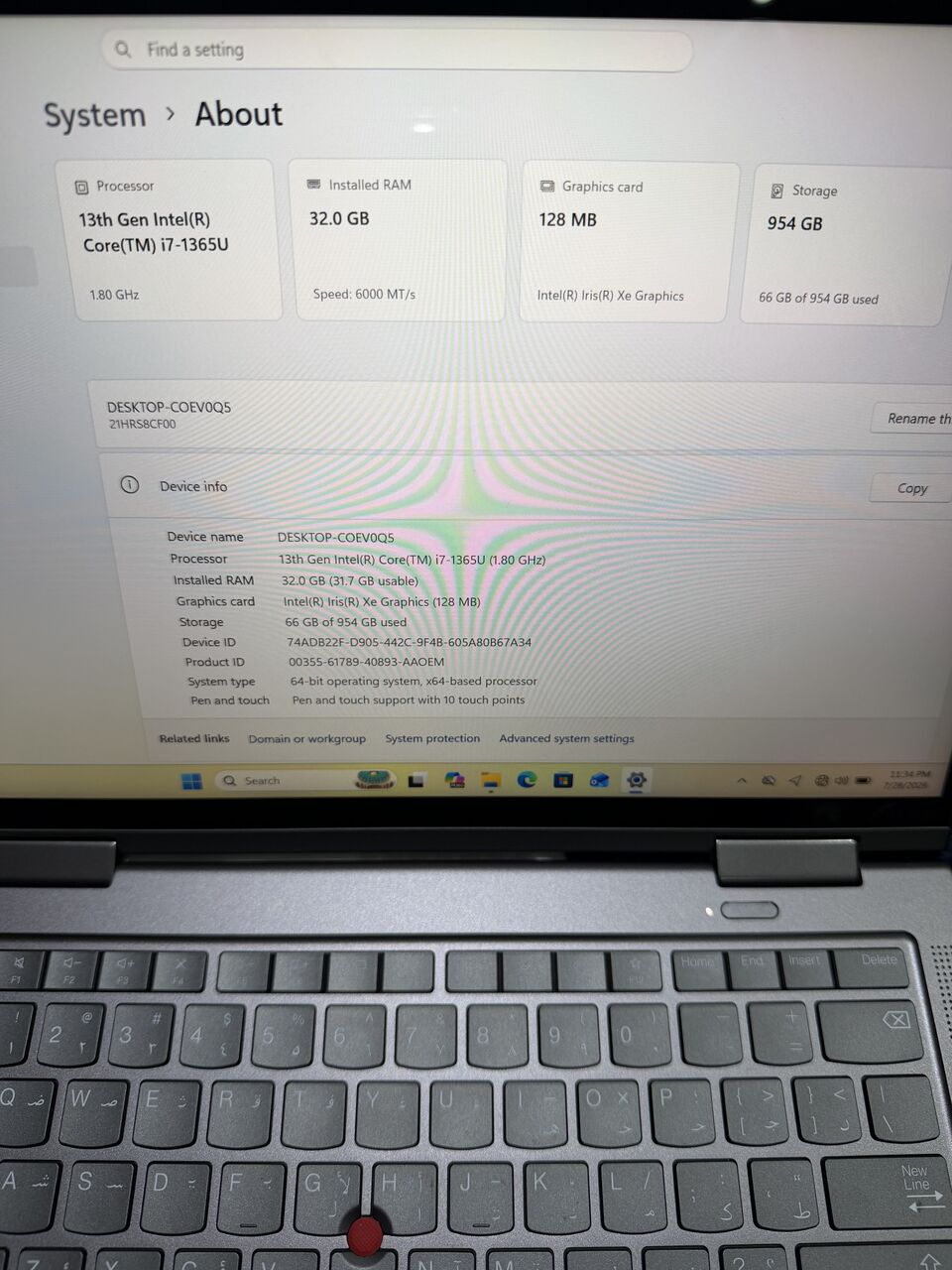 Riyadh, Computers, SAR 4300,  Lenovo Thinkpad X1 Yoga Gen 8 Core I7 13th Gen 32GB   1TB