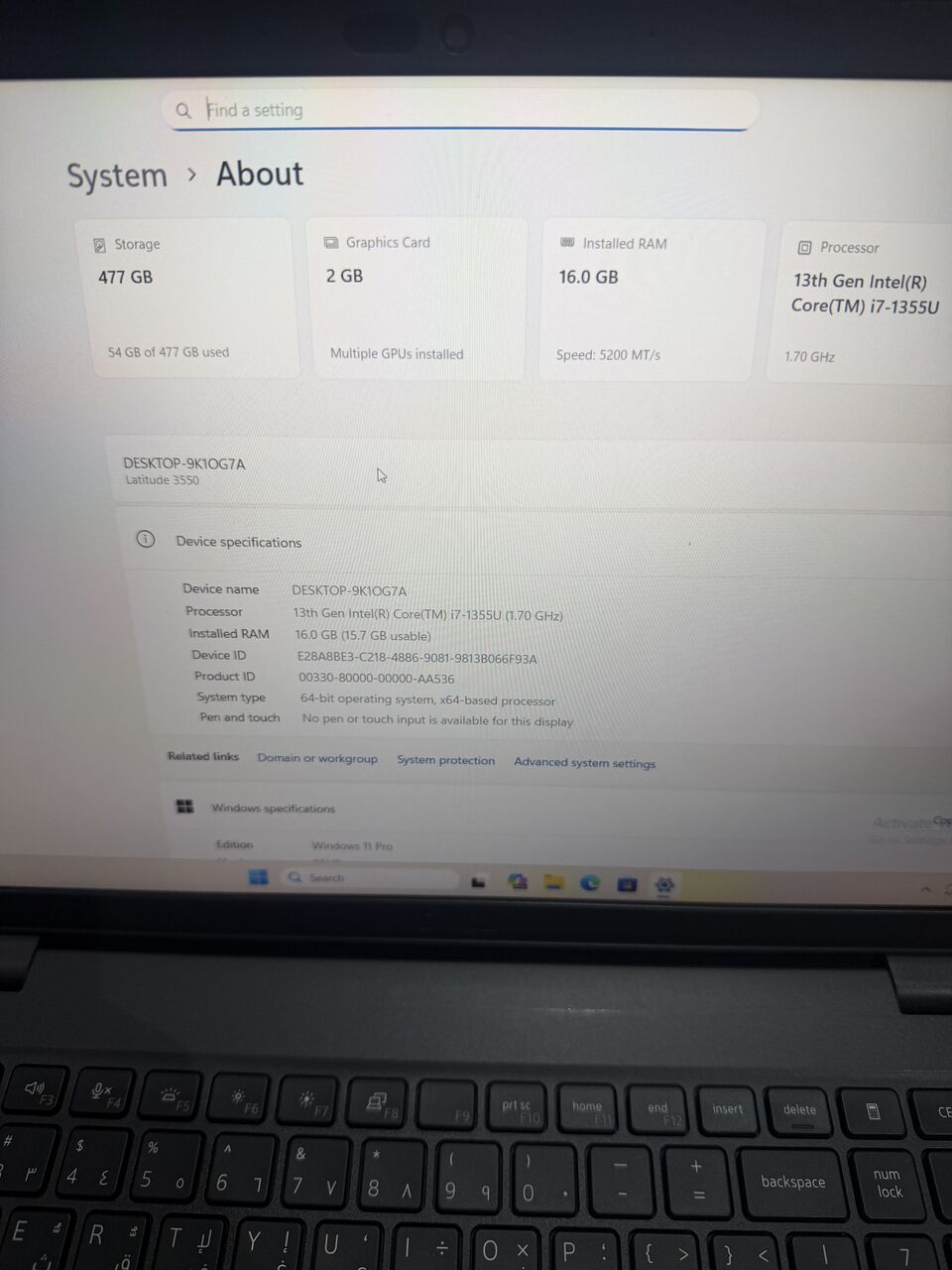 Riyadh, Computers, SAR 2500,  Dell Latitude 3550 Core I7 13th Gen 16GB/512 2GB Nvidia Graphic