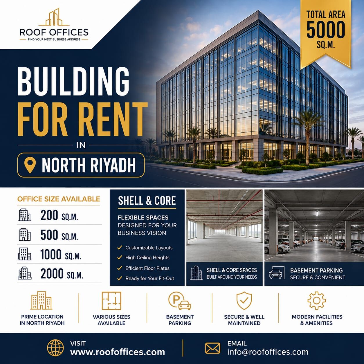 Riyadh, Offices, Building For Rent In North Riyadh | 5,000 SQ.M.