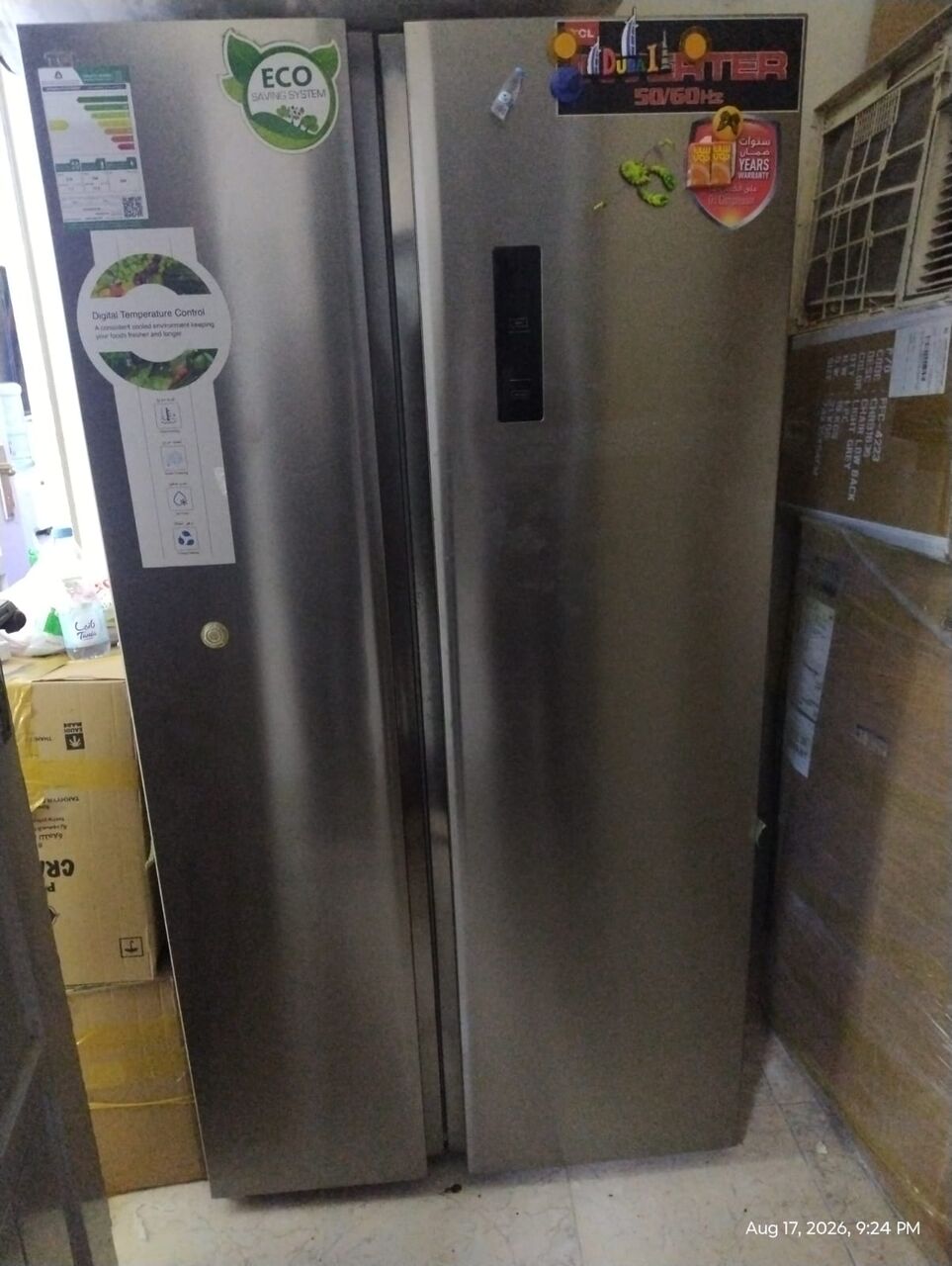 Riyadh, Appliances, SAR 1234,  TCL Side By Side Refrigerator And Panasonic Top Load Washing Machine