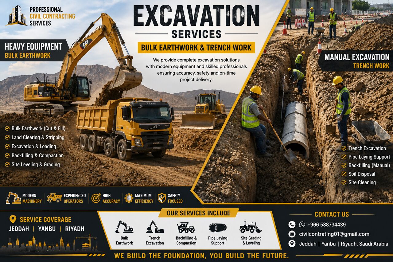 Yanbu, Construction, 🏗️ Need Civil Construction Work? Contact Us Today!