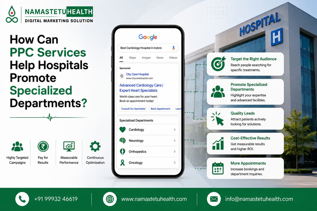 Indore, Marketing, PPC Services For Hospitals To Promote Specialized Departments