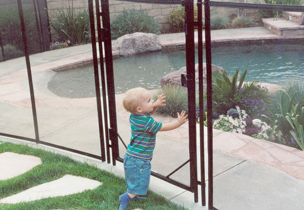 New York, Household, Swimming Pool Fence In Madera