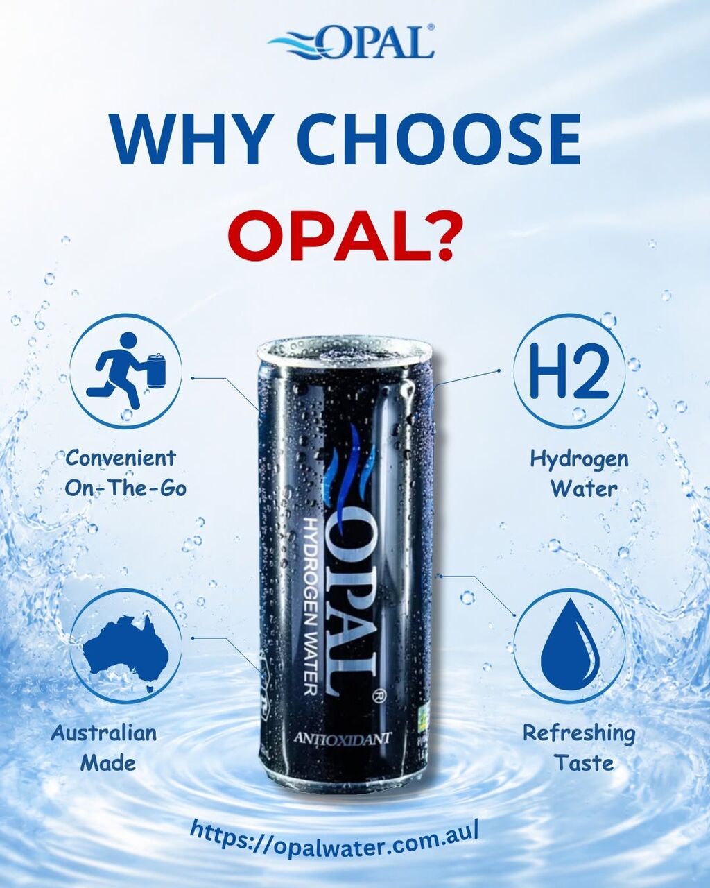 Melbourne, Health & Beauty Items, AUD 4,  250ml OPAL Hydrogen Water Can &ndash; Premium Australian Hydrogen Water