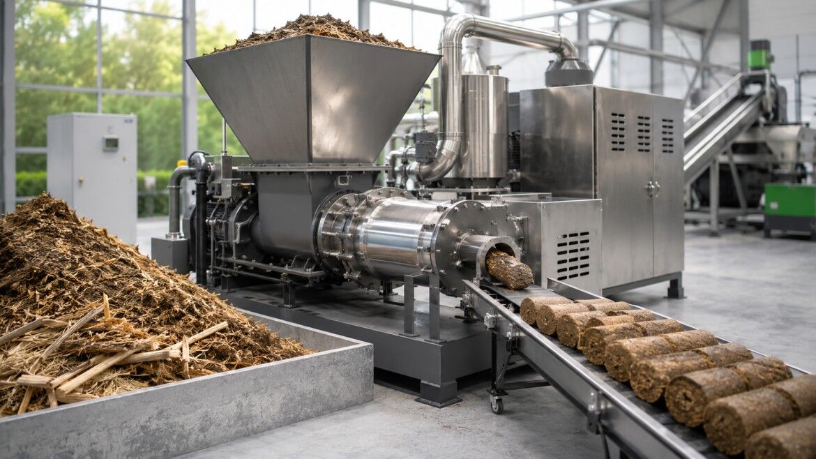 Mumbai, Wholesale Products, Modern Biomass Briquetting Machine For Sustainable Waste Management