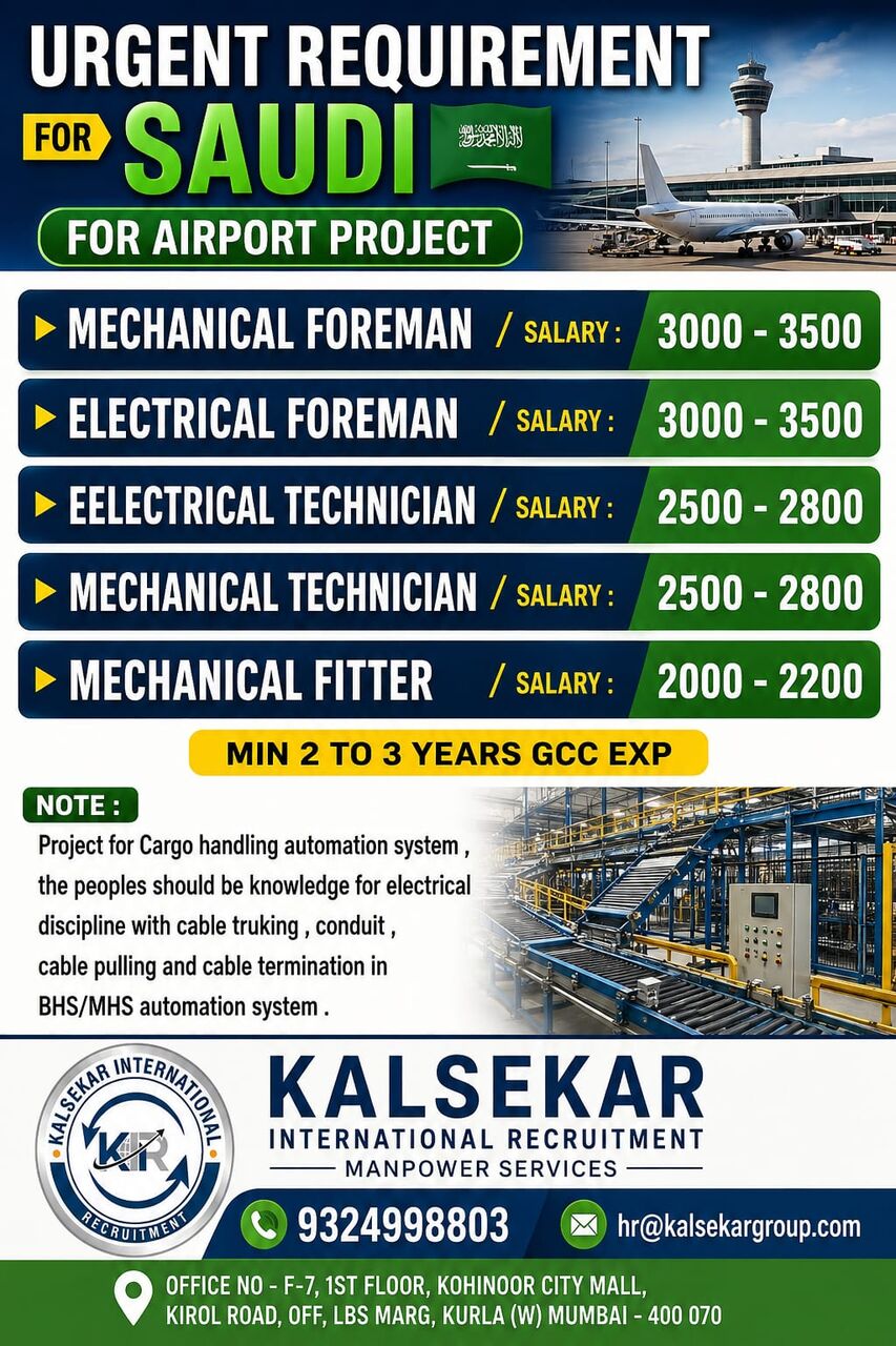 Mumbai, Jobs, MECHANICAL FITTER
