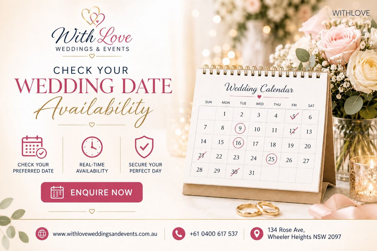 Sydney, Event Planning, Check Your Wedding Date Availability | Reserve Your Perfect Day