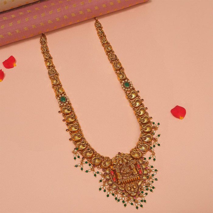Visakhapatnam, Jewelry, Exclusive Silver Long Haram Designs | Shop Padmam