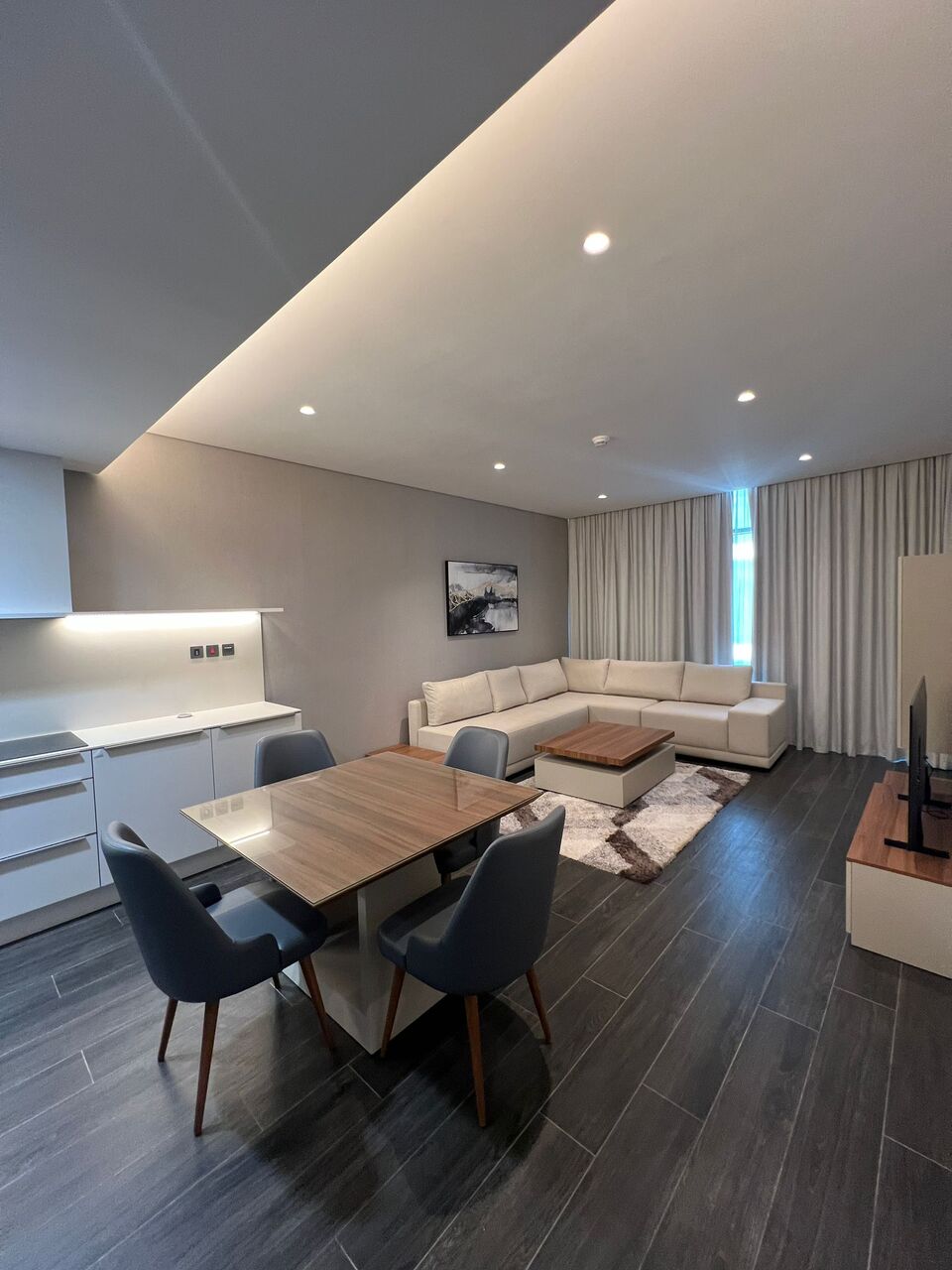 Manama, Apartments, Flats, Houses & Villas, BHD 460/month,  Furnished,  1 BR,  Apartment For Rent  With City & Canal Views | Bahrain Financial Harbour
