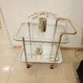SAR 200,  Serving Trolley,glass With Golden Stripes