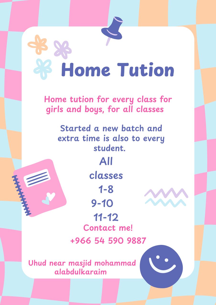 Dammam, Lessons Offered, 📚 HOME & ONLINE TUITION 📚