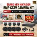 BHD 53,  New HIKVISION 5mp CCTV Kit 4 Channel DVR BoxPack + 5mp 4 Camera+Cables