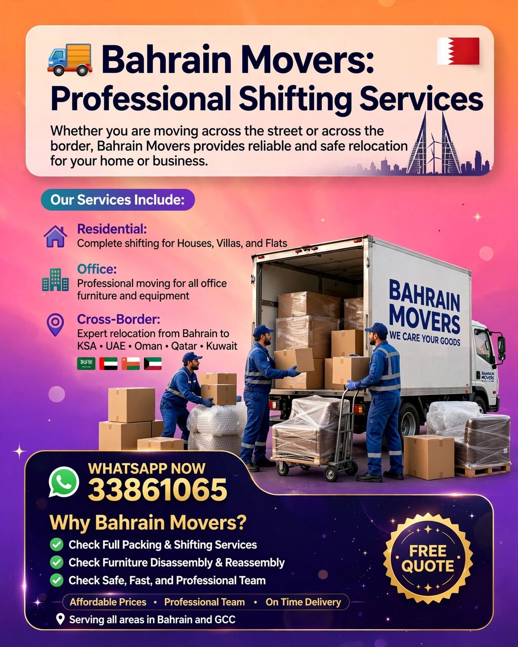 Janabiya, Labor/Moving, International  Movers And Packers In Janabiya Bahrain