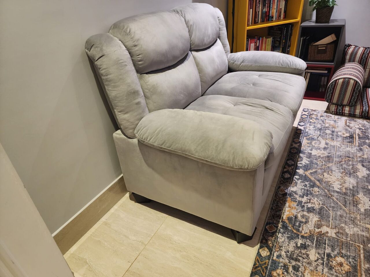 Al Yasmin, Furniture, SAR 300,  2-Seater Velvet Fabric Sofa (Pan Home) &ndash; Great Condition