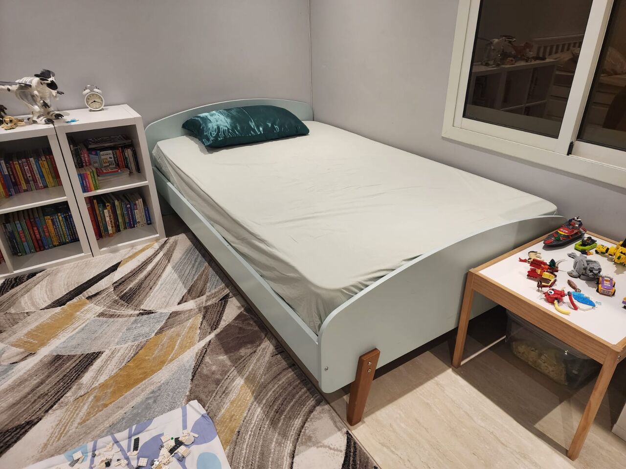 Al Yasmin, Furniture, SAR 350,  Single Bed Frame With Mattress (Home Centre) &ndash; Good Condition