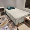 SAR 350,  Single Bed Frame With Mattress (Home Centre) &ndash; Good Condition