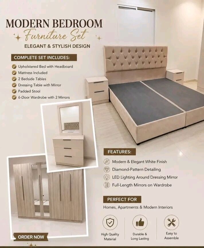 Jeddah, Furniture, SAR 1,  New Stylish And Durable Premium Quality Bedroom Furniture Sets