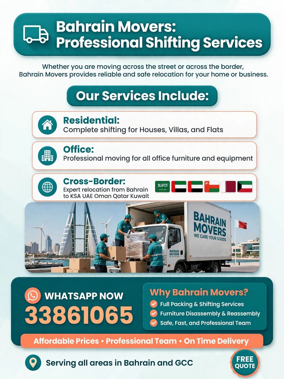 North Riffa, Labor/Moving, Bahrain Movers And Packers