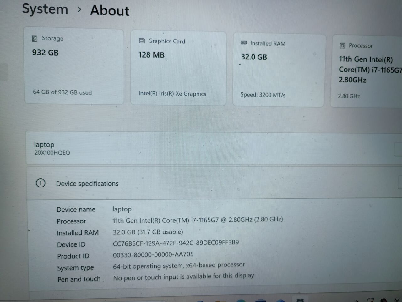 Riyadh, Computers, SAR 2300,  Lenovo T14 11th Gen 1tb 32 Gb Ram Professional Laptop