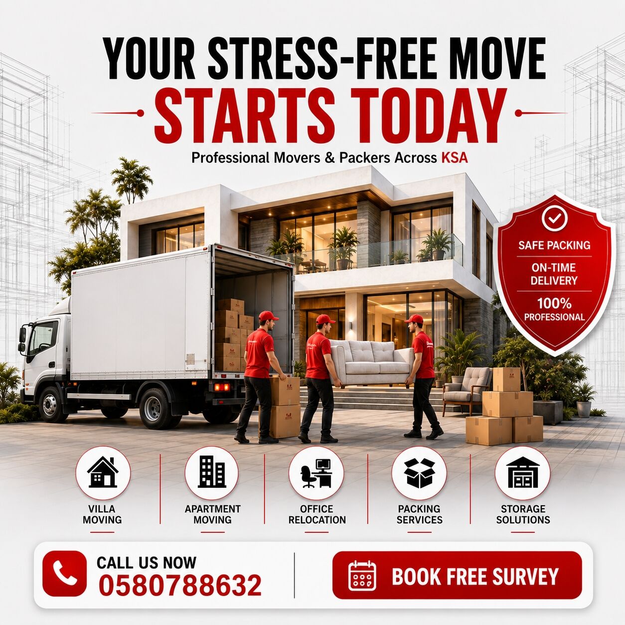 Khobar, Labor/Moving, PROFESSIONAL PACKERS & MOVERS | RELIABLE MOVING & RELOCATION SERVICES IN KHOBAR 0580788632