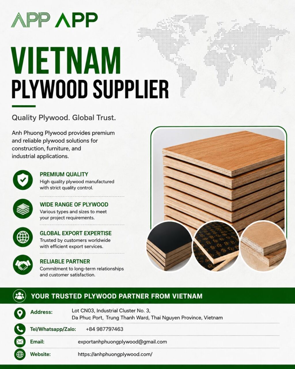 Ho Chi Minh City, Appliances, Vietnam Plywood Supplier