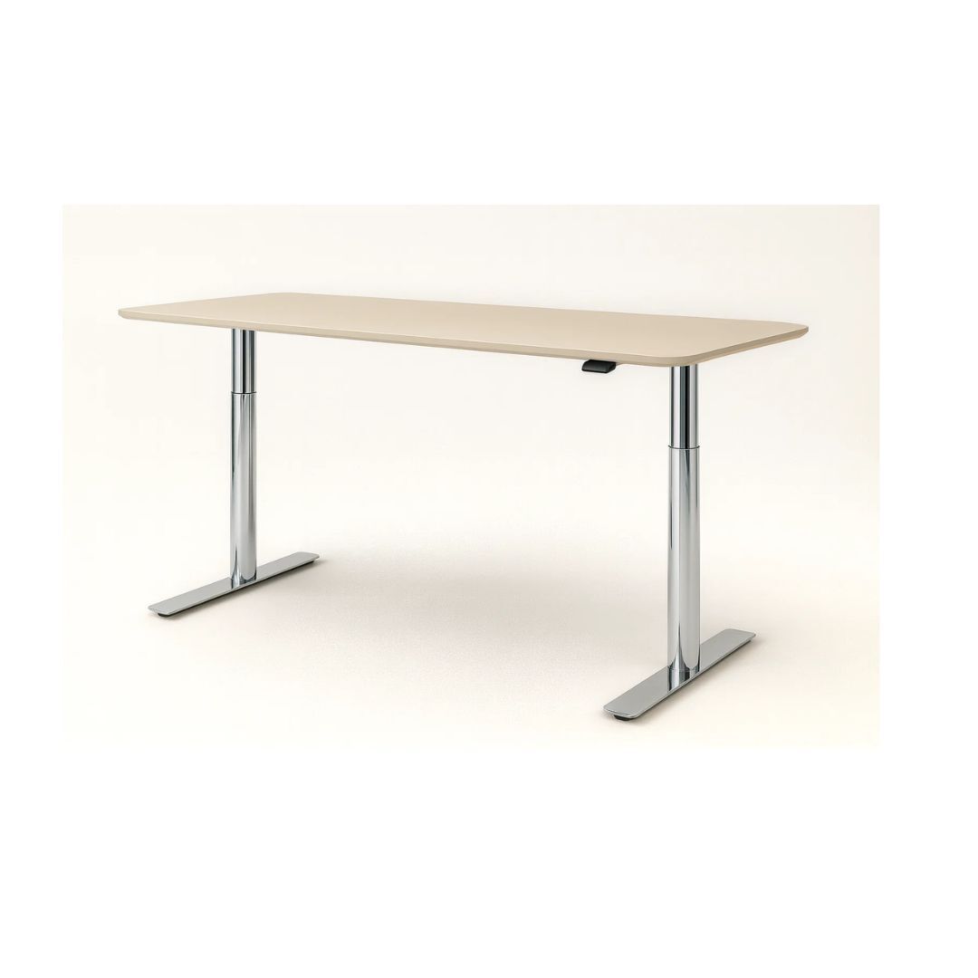Copenhagen, Furniture, Elfenbenshvidt Højdejusterbart Skrivebord Til Kontoret
