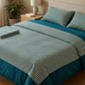 INR 1499,  Double & King Size Bedsheets Online | Pure Cotton &ndash; Theindiglobal