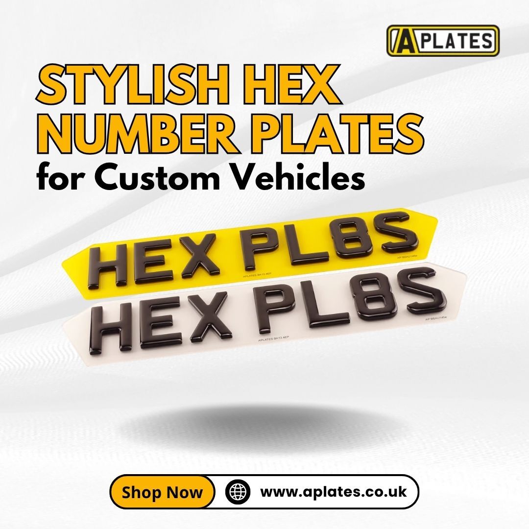 London, Auto Parts, Stylish Hex Number Plates For Custom Vehicles