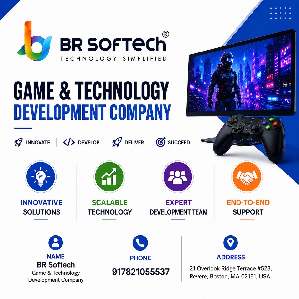 Boston, Software Development, BR Softech | Game & Technology Development Company