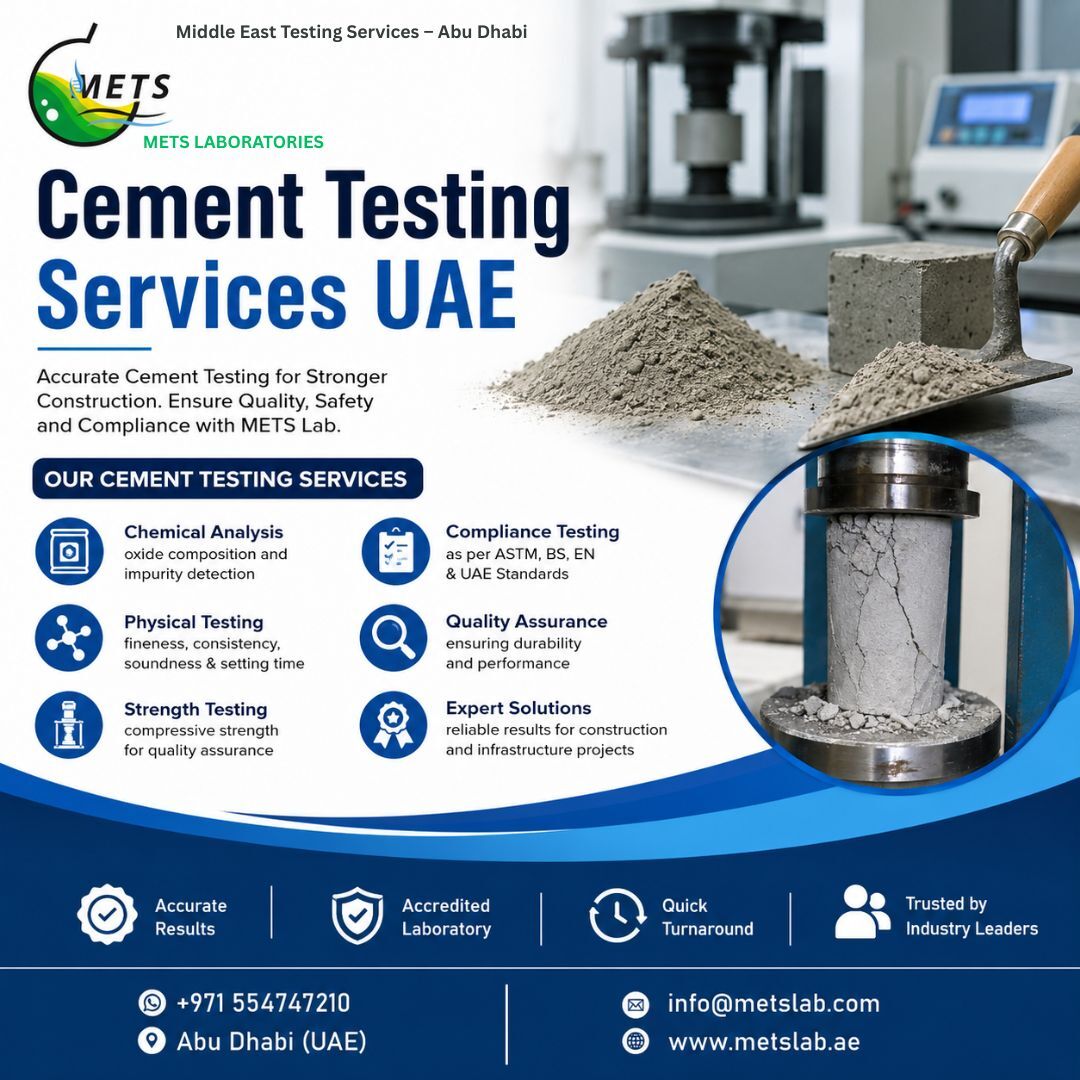Abu Dhabi, Business, Cement Strength Testing UAE For Better Construction Performance