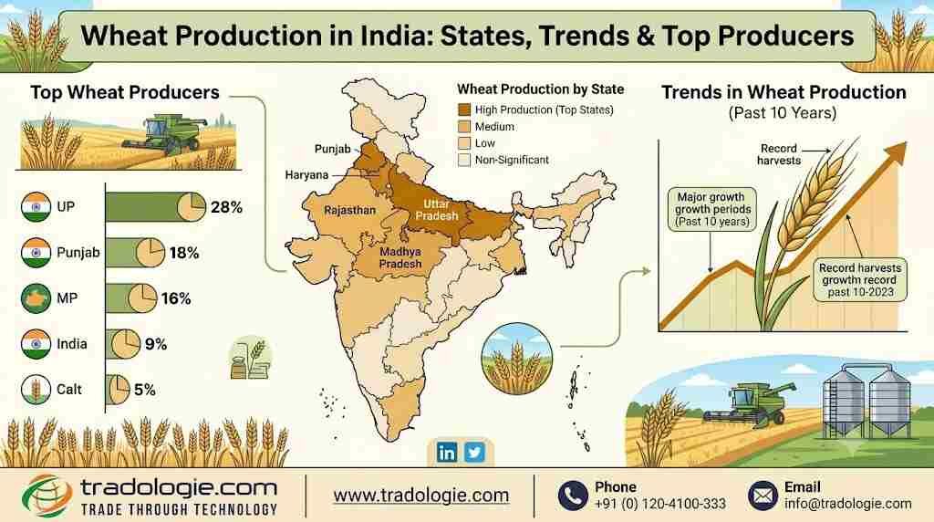 Lucknow, Food, INR 25,  Wheat Production In India: States, Trends & Top Producers