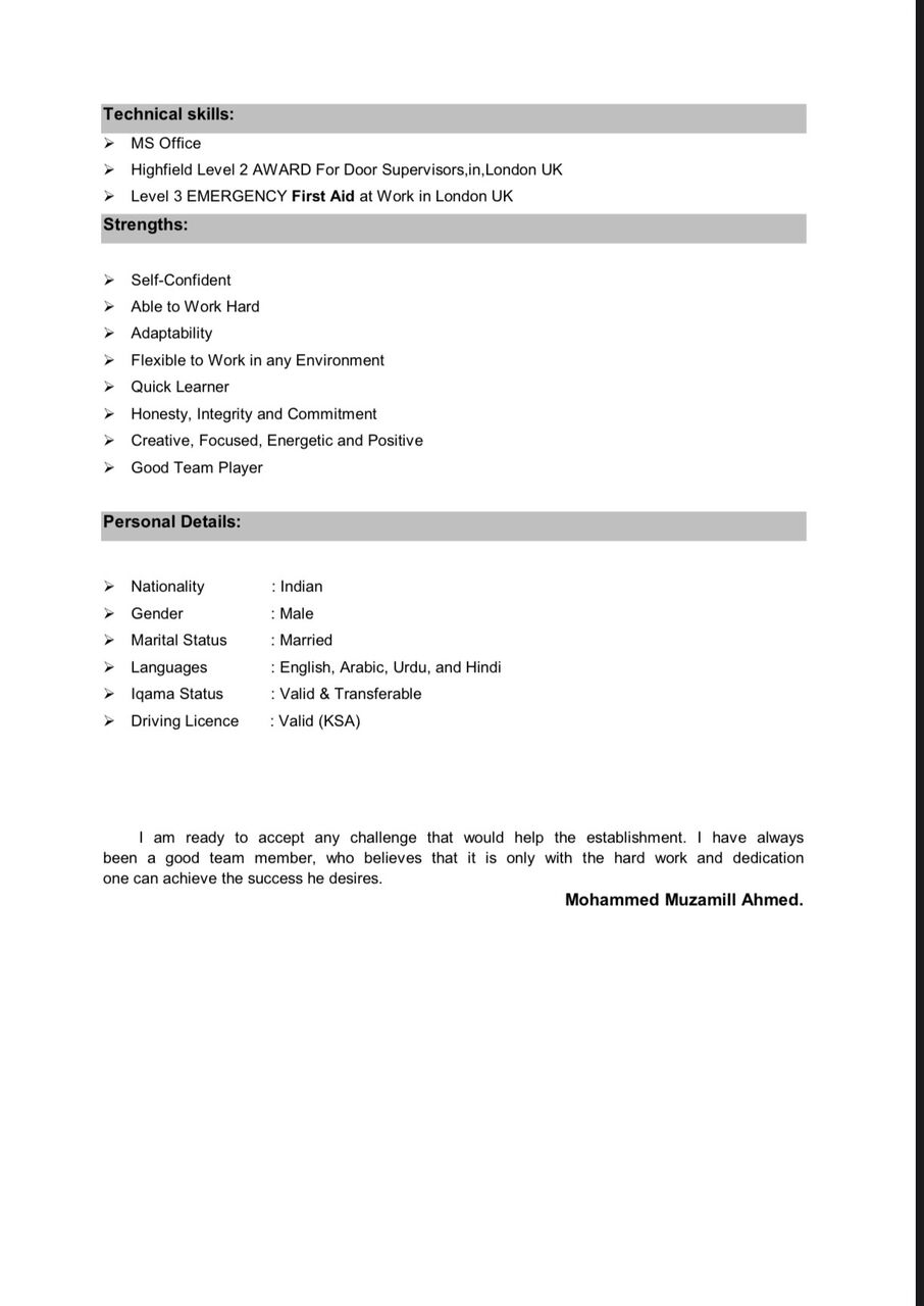 Dammam, Job Seekers, Purchasing Officer | Looking For Job | Immediately Joining