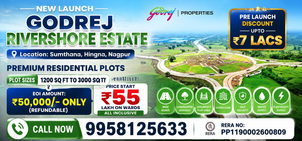 Nagpur, Residential Plots, INR 5500000,  1200 Sq. Feet,  Godrej Rivershore Estate Plots: Invest In A Premium Nagpur Township