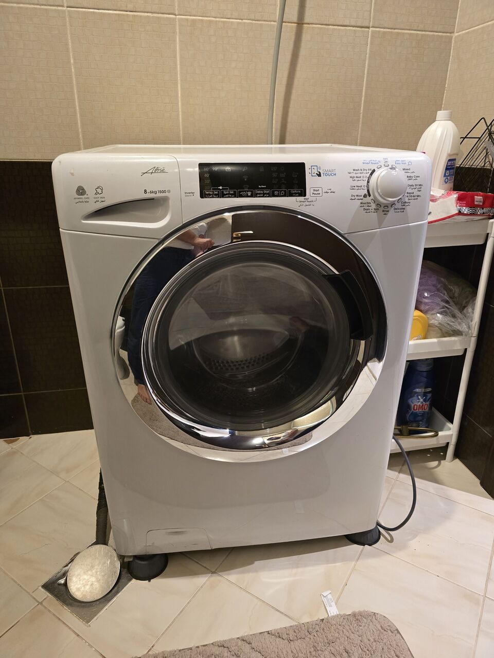 Khobar, Appliances, SAR 600,  Used Washing Machine CANDY , 8 Kg Washer/dryer 6 Kg / Inverter