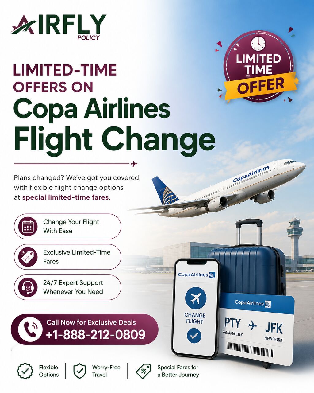 New York, Travel, Limited-Time Offers On Copa Airlines Flight Change