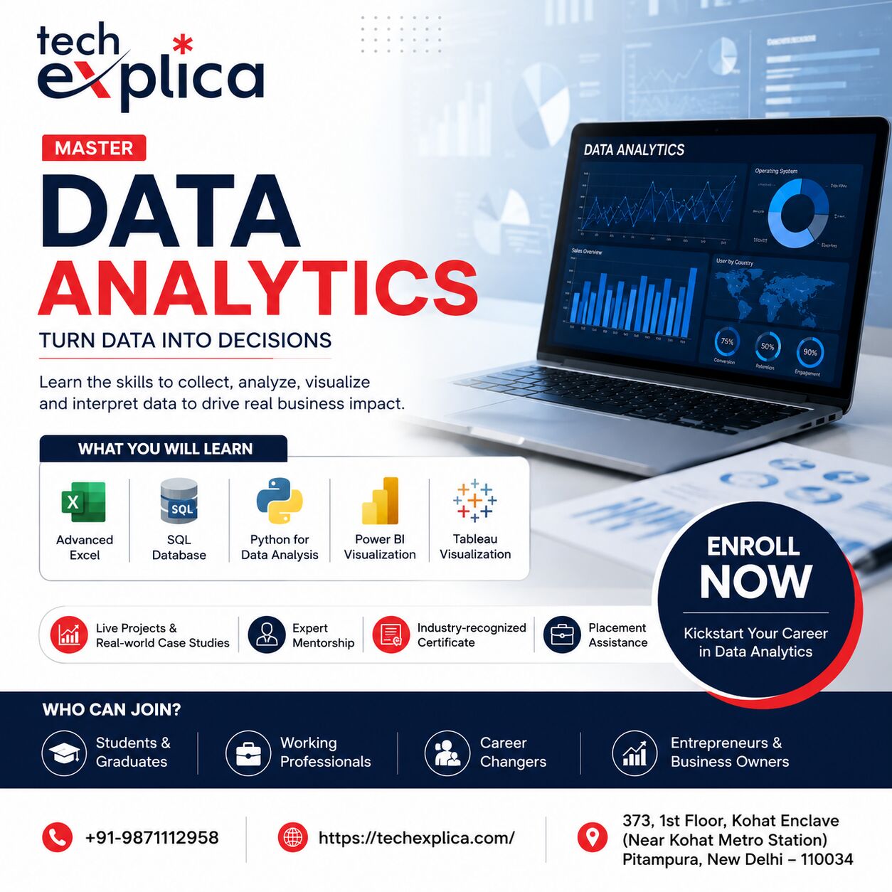 New Delhi, Lessons Offered, Data Analytics Course In Delhi