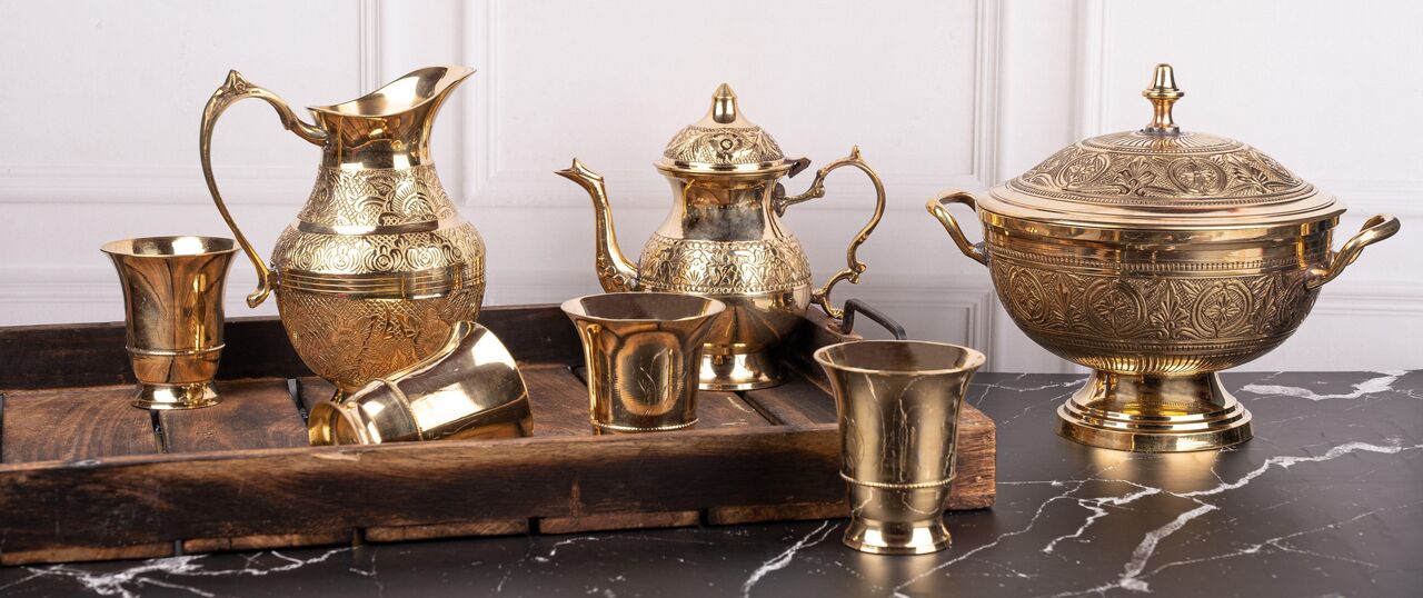 Ahmedabad, Business, Handcrafted Vintage Brass Goblets From India