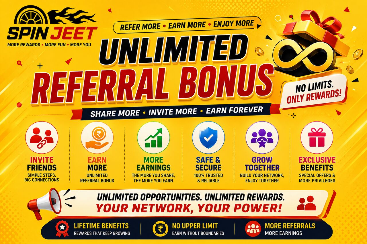 Mumbai, Sports, Spinjeet Unlimited Referral Bonus &ndash; Unlock More Through Referrals