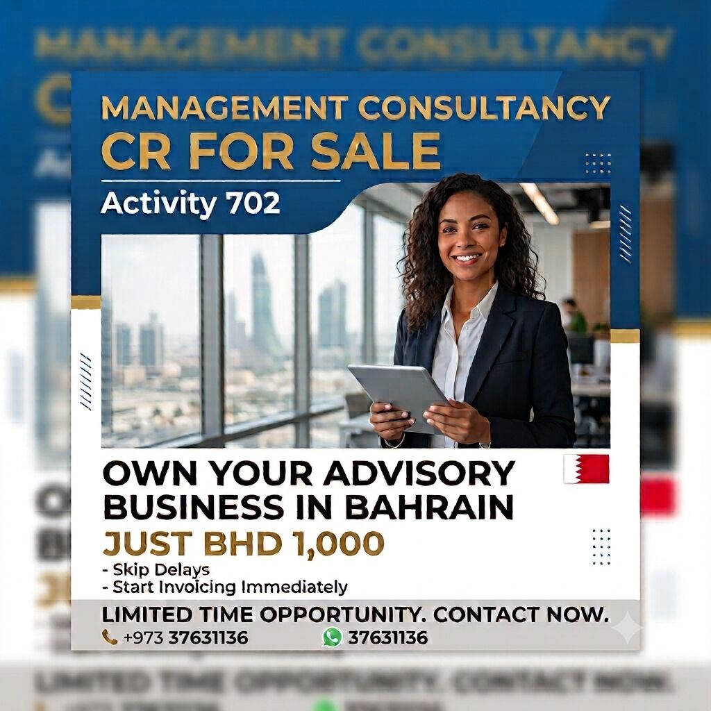 Manama, Businesses For Sale, Management Consultantcy CR For Sale