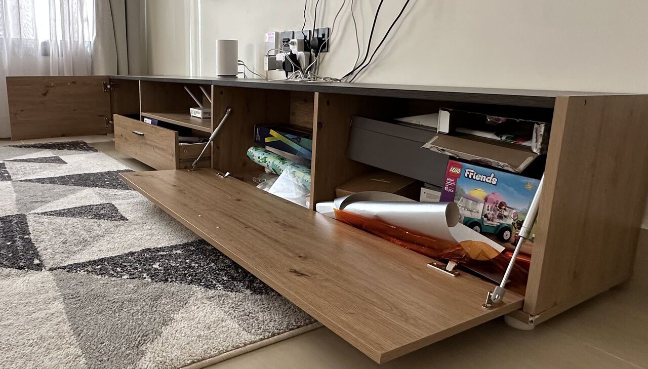 Riyadh, Furniture, SAR 300,  Long Low TV Unit / Media Console
