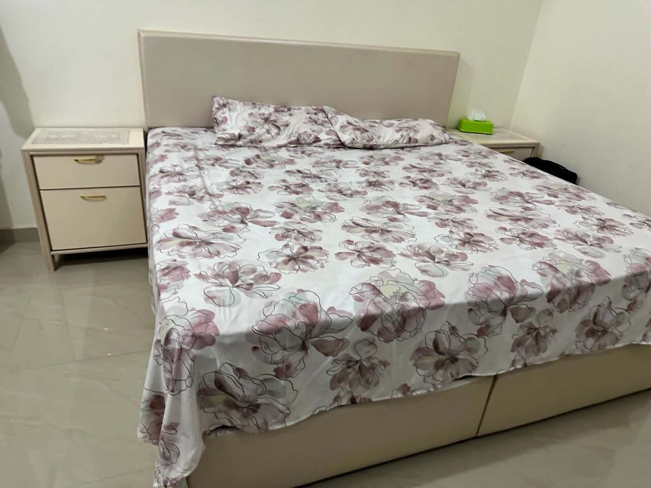 Al Aqeeq, Furniture, SAR 400,  Double Bed With Side Tables And Mattress // سرير مزدوج مع طاولات جانبية ومرتب
