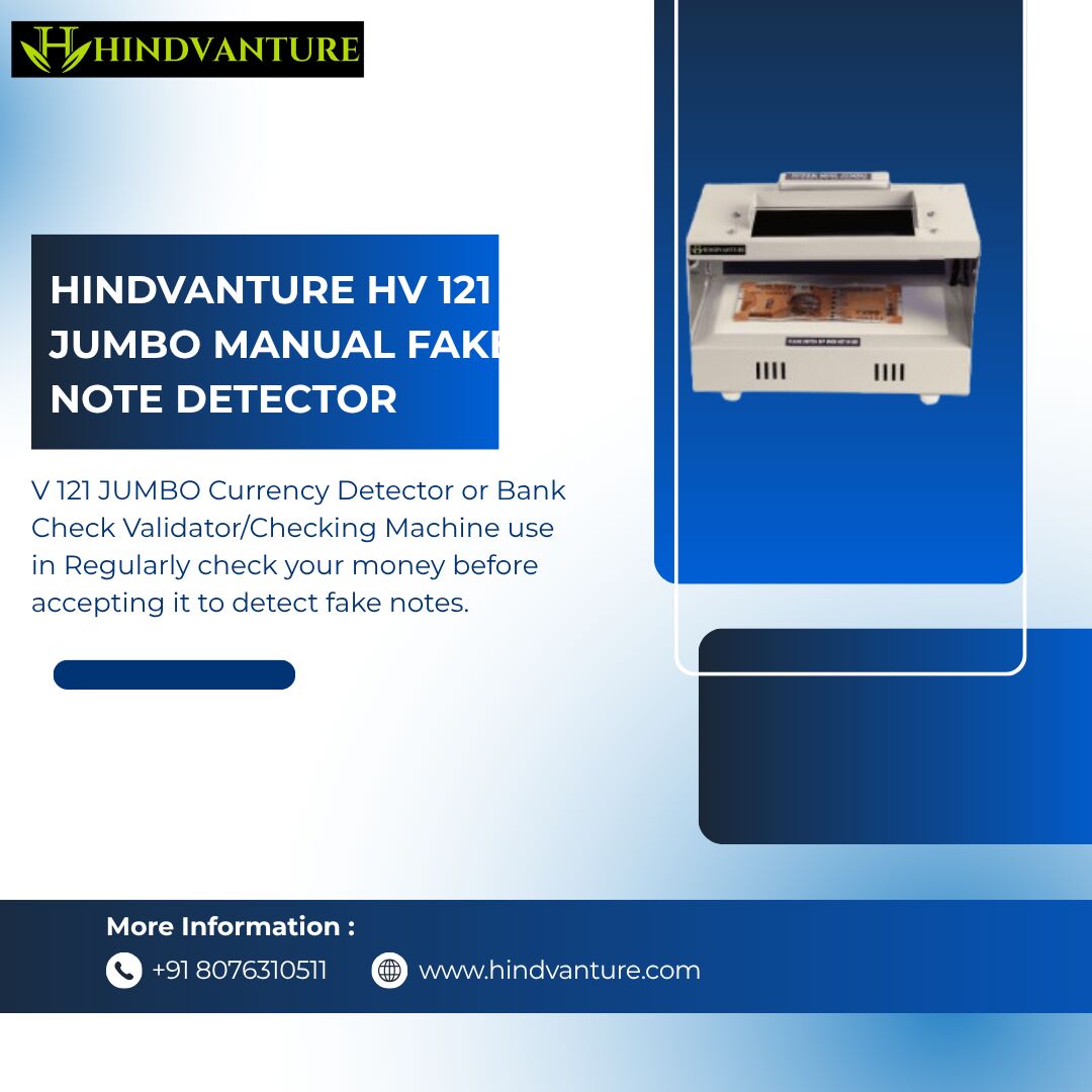 New Delhi, Legal, Hindvanture HV 121 JUMBO Manual Fake Note Detector For Easy Checking