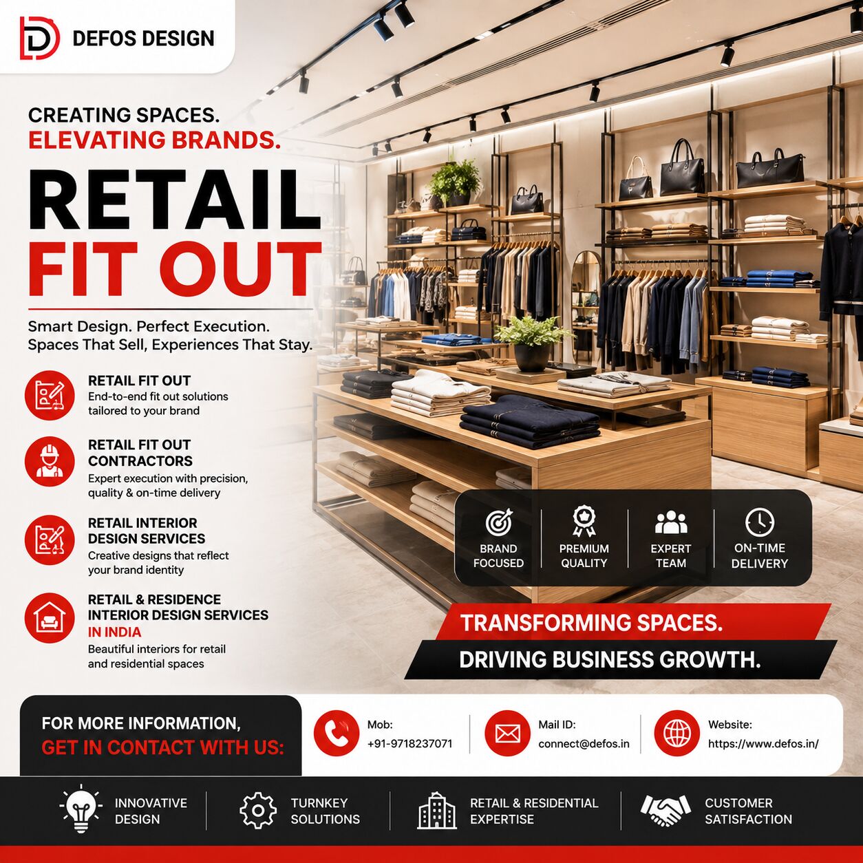Gurugram, Wholesale Products, Professional Retail Interior Design & Fit-Out Services
