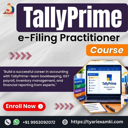 New Delhi, Lessons Offered, Learn TallyPrime E-Filing &ndash; Professional Accounting Course