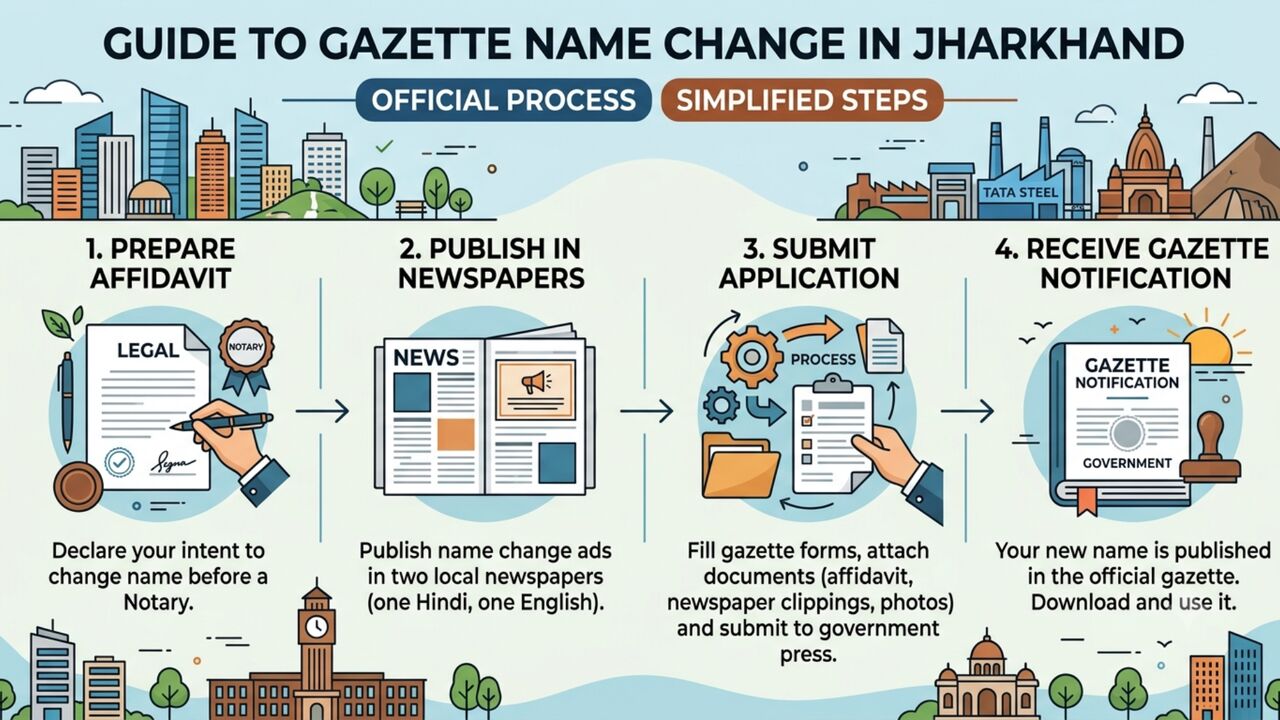New Delhi, Legal, Apply For Gazette Name Change Service In Jharkhand - Vakil India
