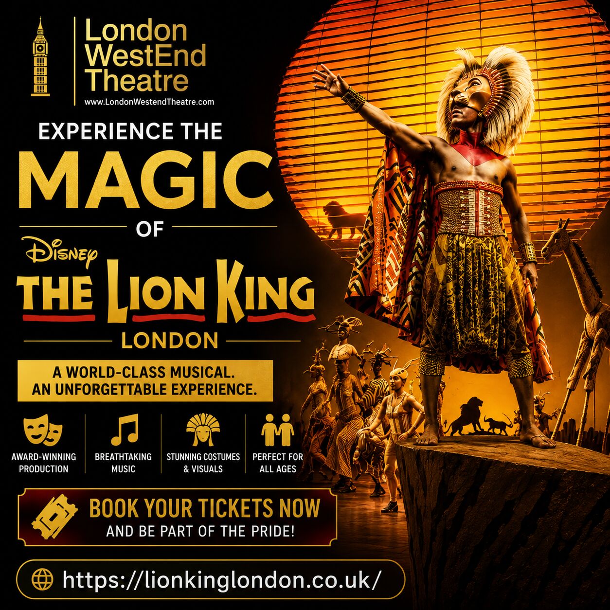 London, Tickets, GBP 43,  Experience The Magic Of The Lion King London Tickets