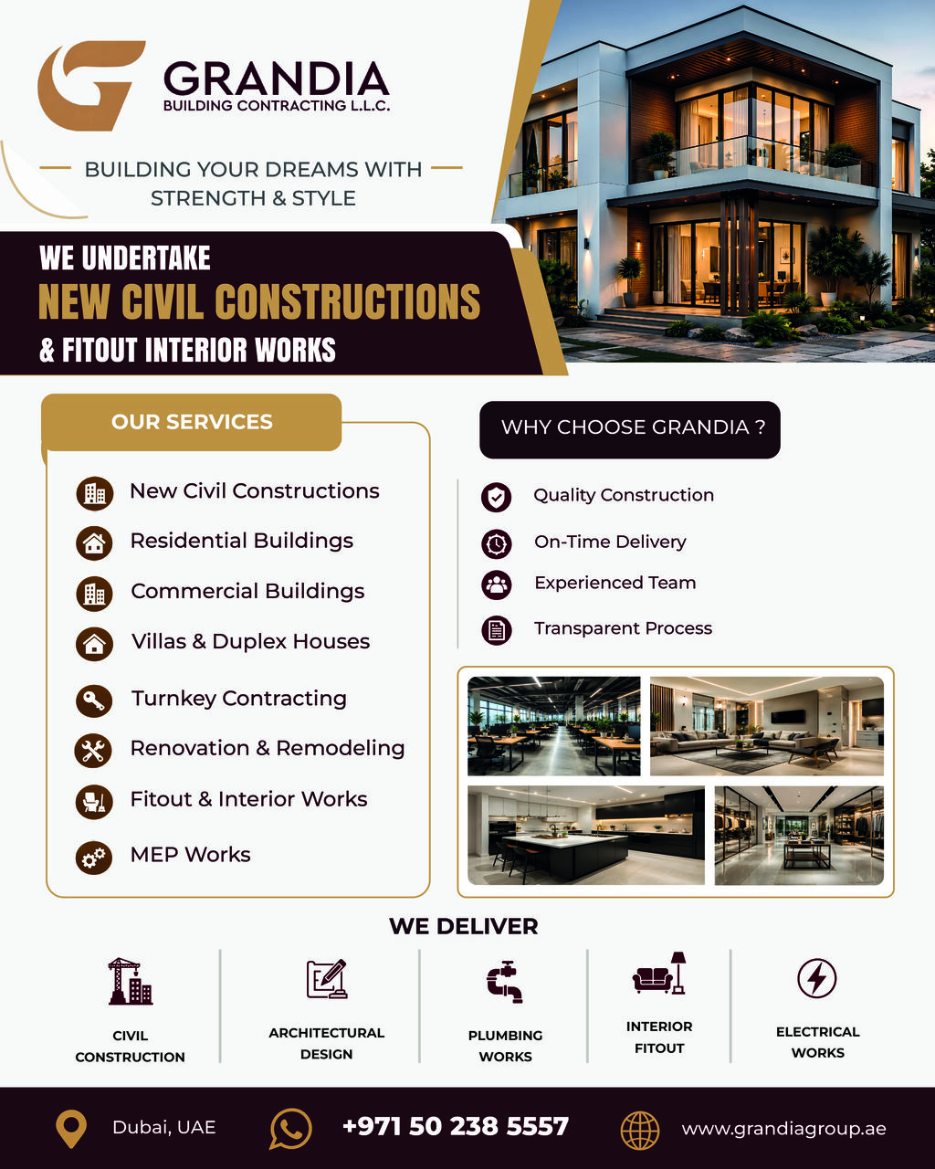 Dubai, Construction, Grandia Building Contracting | Construction & Building Services In UAE